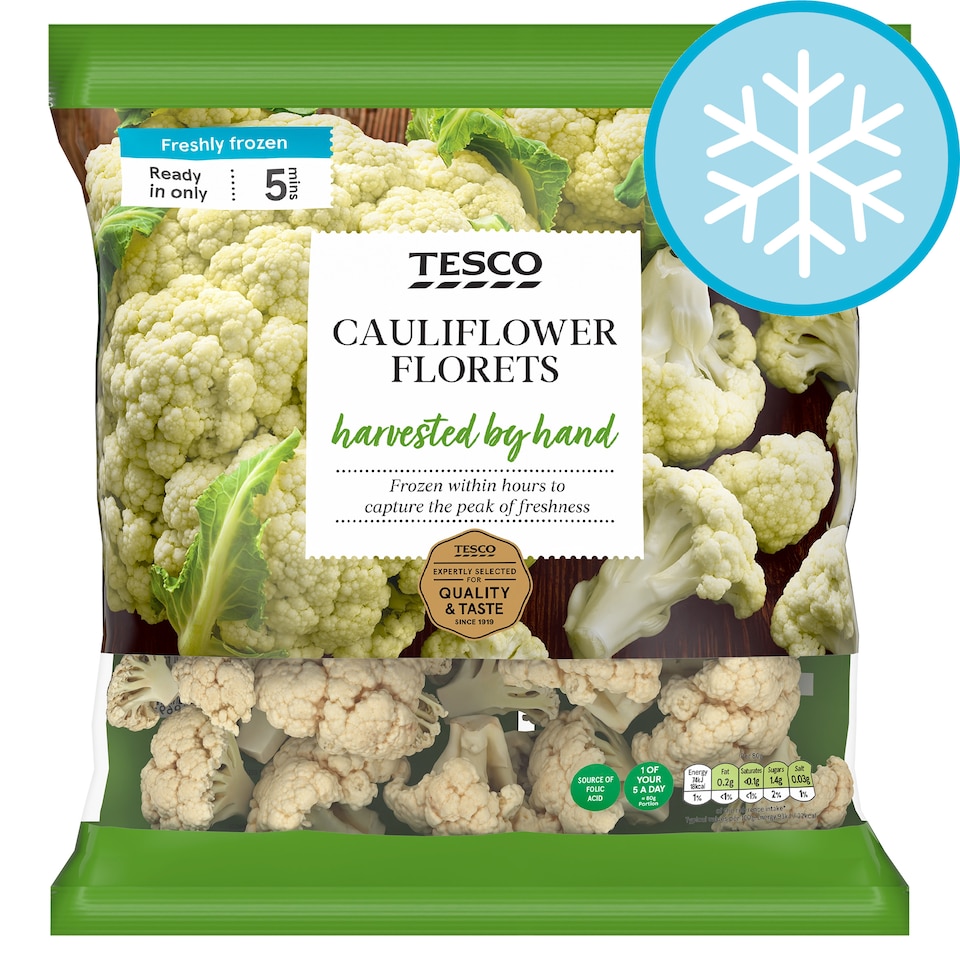 Tesco Cauliflower Florets 900G