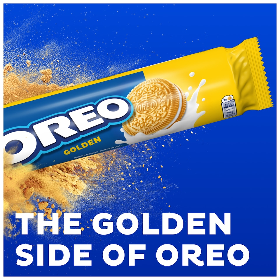image 1 of OREO Golden Cookie Sandwich Biscuits 154g