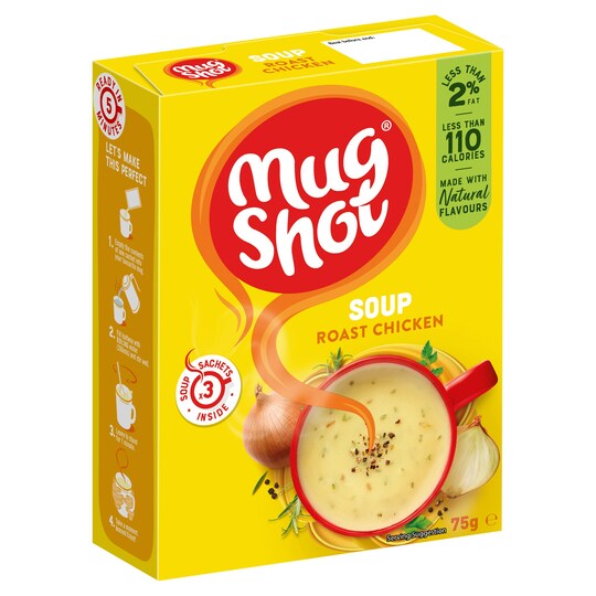Mug Shot Roast Chicken Cup Soup 3 Sachets 75G Tesco Groceries