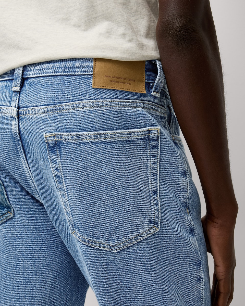 image 1 of F&F Pure Cotton Straight Leg Jeans in Blue
