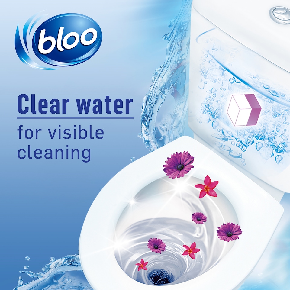 image 1 of Bloo In-Cistern Toilet Blocks Flowers 2 x 50g (100g)