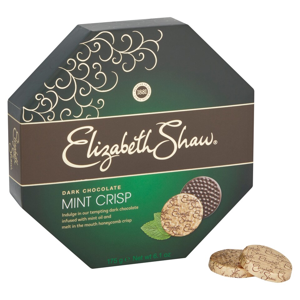 image 1 of Elizabeth Shaw Mint Crisp Boxed Chocolates 175G