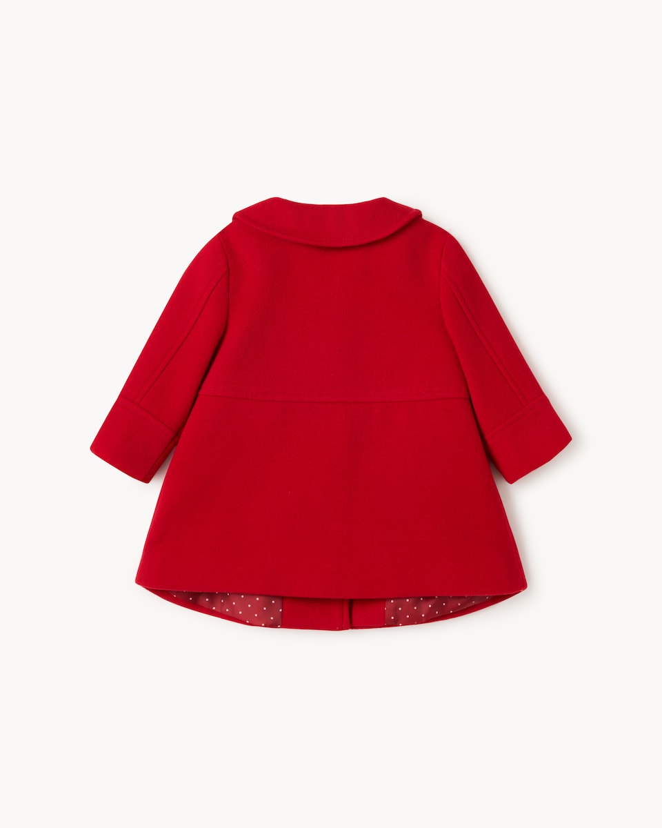 image 1 of F&F Baby Bow Coat in Red