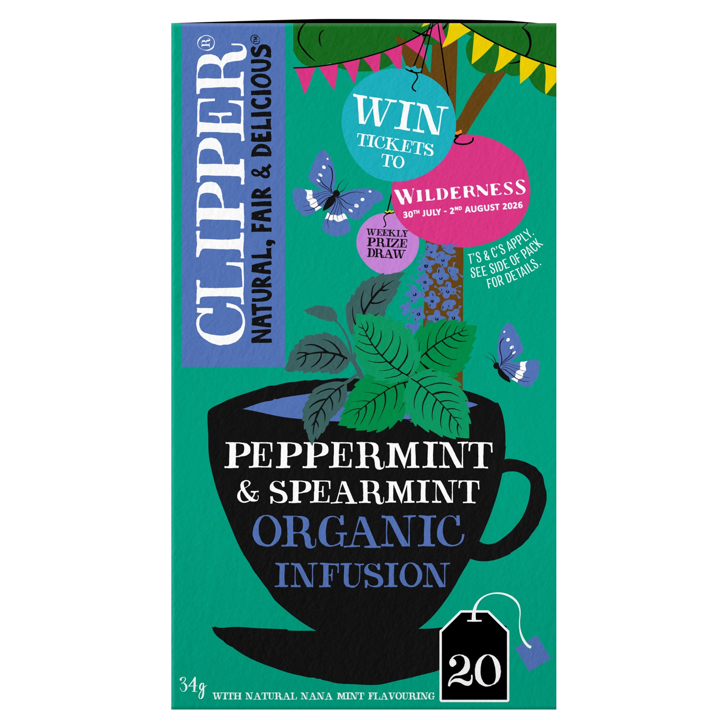 Clipper Organic Infusion - Peppermint & Spearmint 20 Pack 34g