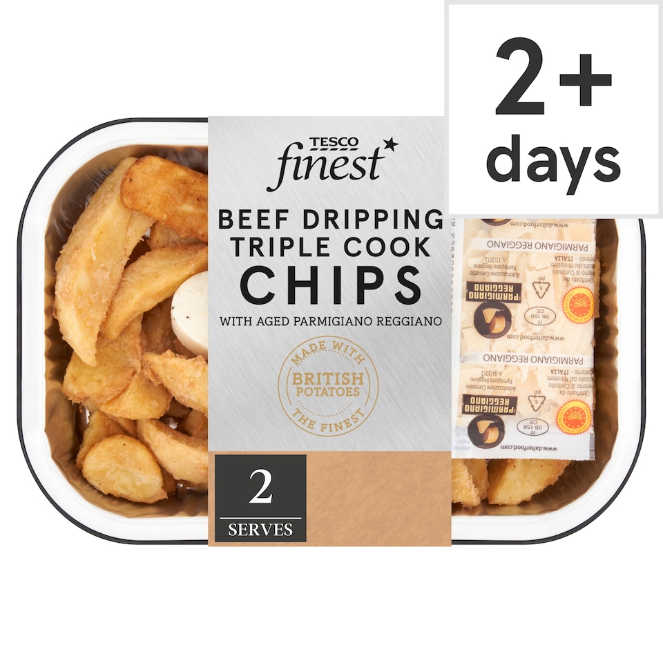 image 1 of Tesco Finest Beef Dripping Triple Cook Chips with Aged Parmiggiano Reggiano 400g