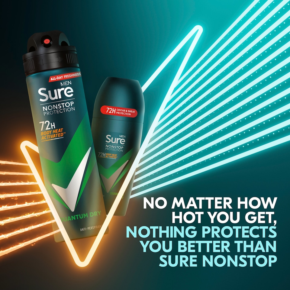 image 1 of Sure Men Quantum Dry 72h Nonstop Protection Antiperspirant Deodorant 150ml