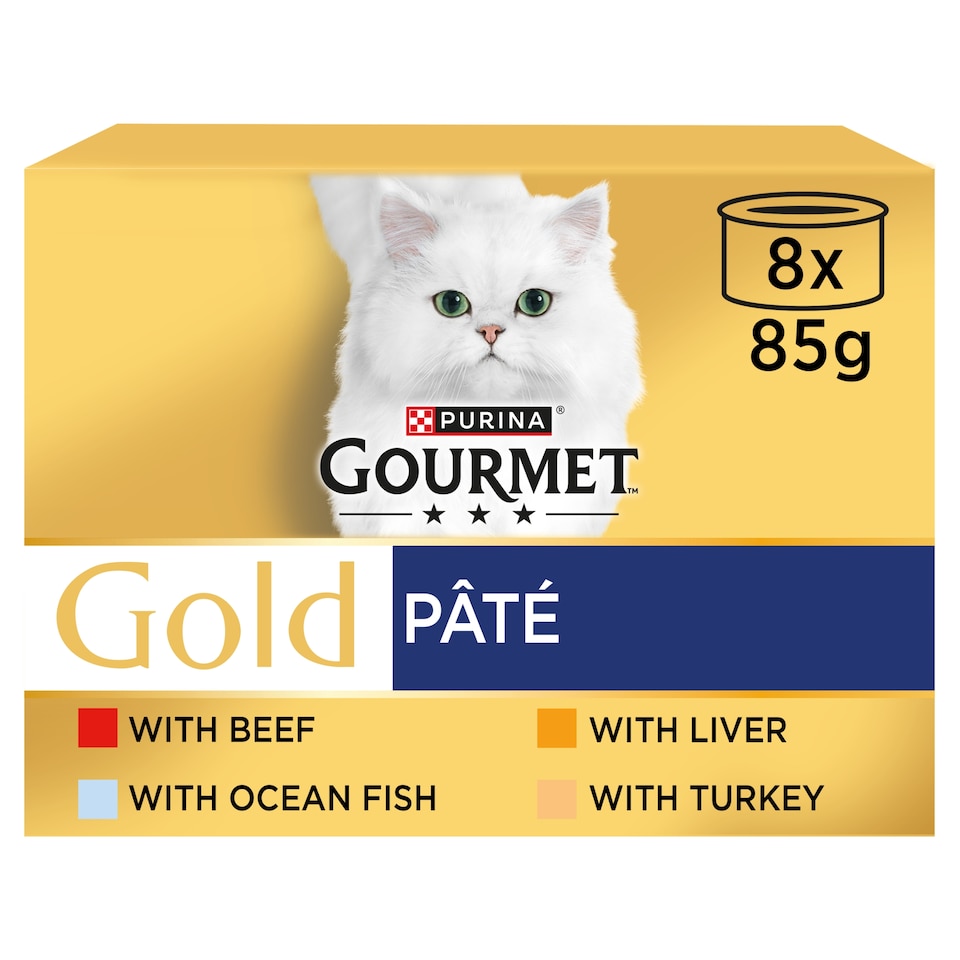 image 1 of GOURMET Gold Pate Recipes Wet Cat Food 8x85g