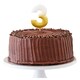 image 2 of Ginger Ray Shimmer Gold Number 3 Candle