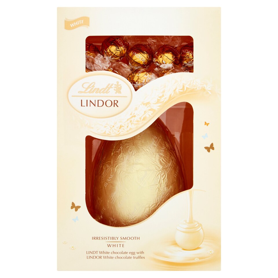 Lindt Lindor White Chocolate Egg With Truffles 285G Tesco Groceries