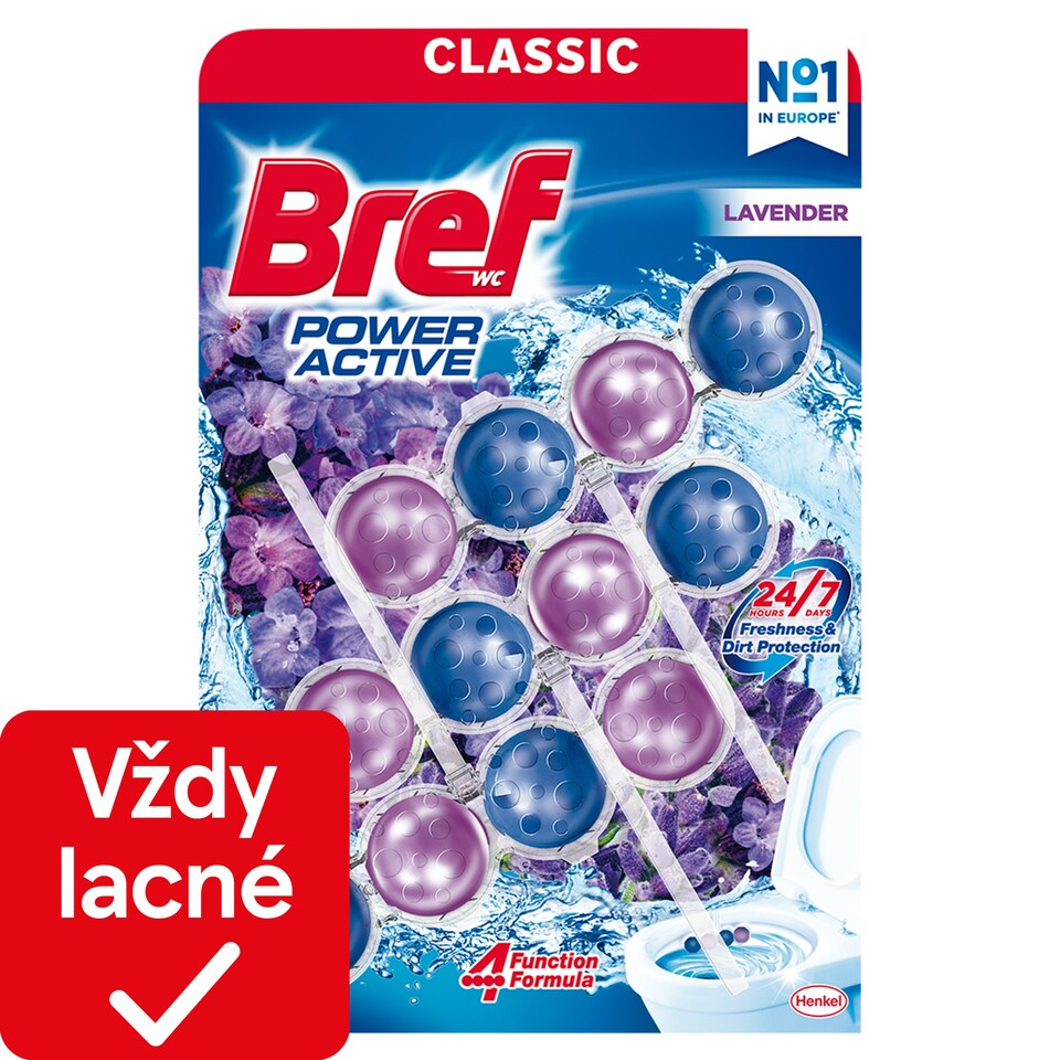 Bref Power Active Lavender Solid Toilet Block 3 x 50 g