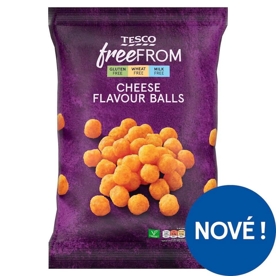 Tesco Free From Kukuřično-bramborový extrudovaný snack s příchutí sýra 150g