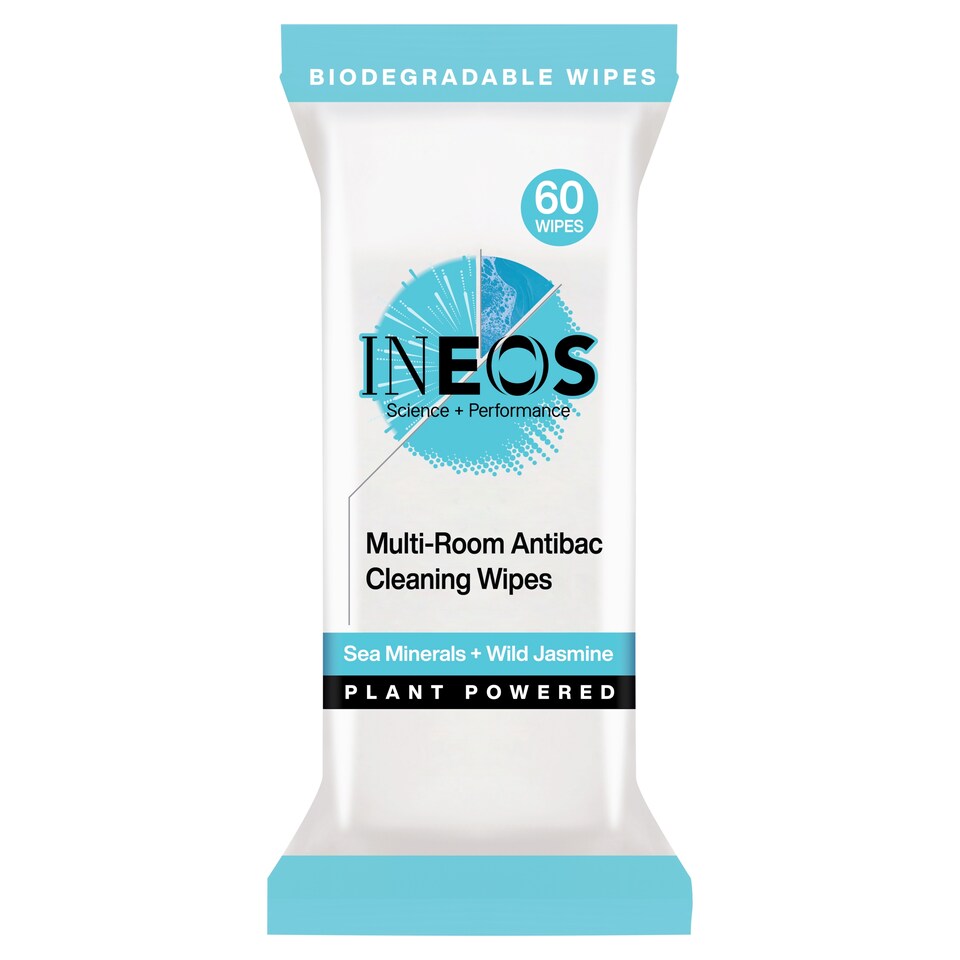 image 1 of INEOS Antibac Multi-Room Wipes Sea Minerals + Wild Jasmine 60 Sheets