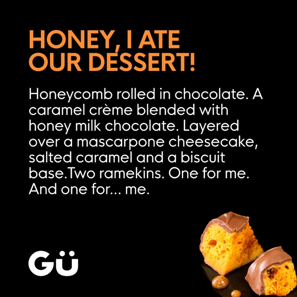 image 1 of Gü Honeycomb Zillionaire Cheesecake Dessert 2 x 86.5g