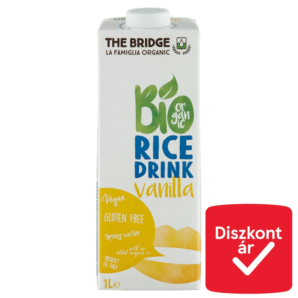 The Bridge UHT Organic Gluten Free Vanilla Flavoured Rice Drink 1 l