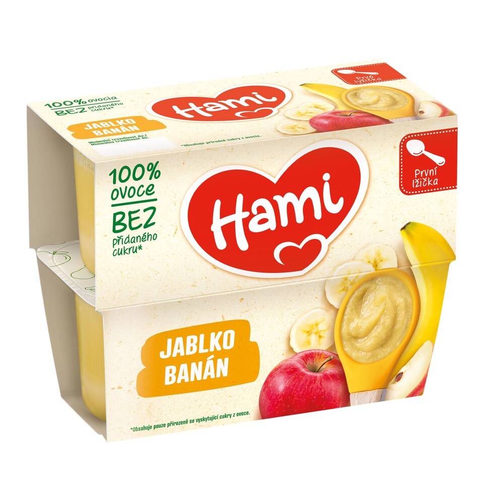 obrázok 1 z HAMI ovocný príkrm Jablko a banán 4x100g