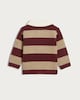 image 4 of F&F Baby Striped Knitted Polo Jumper in Burgundy