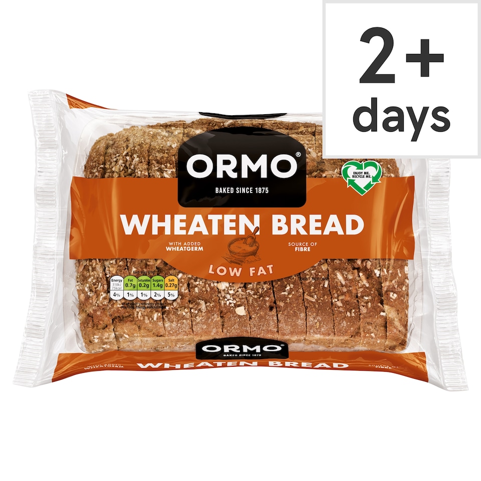 Ormo Sliced Wholemeal Wheaten Bread 400g