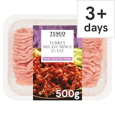 Tesco British Turkey Breast Mince 2% Fat 500G