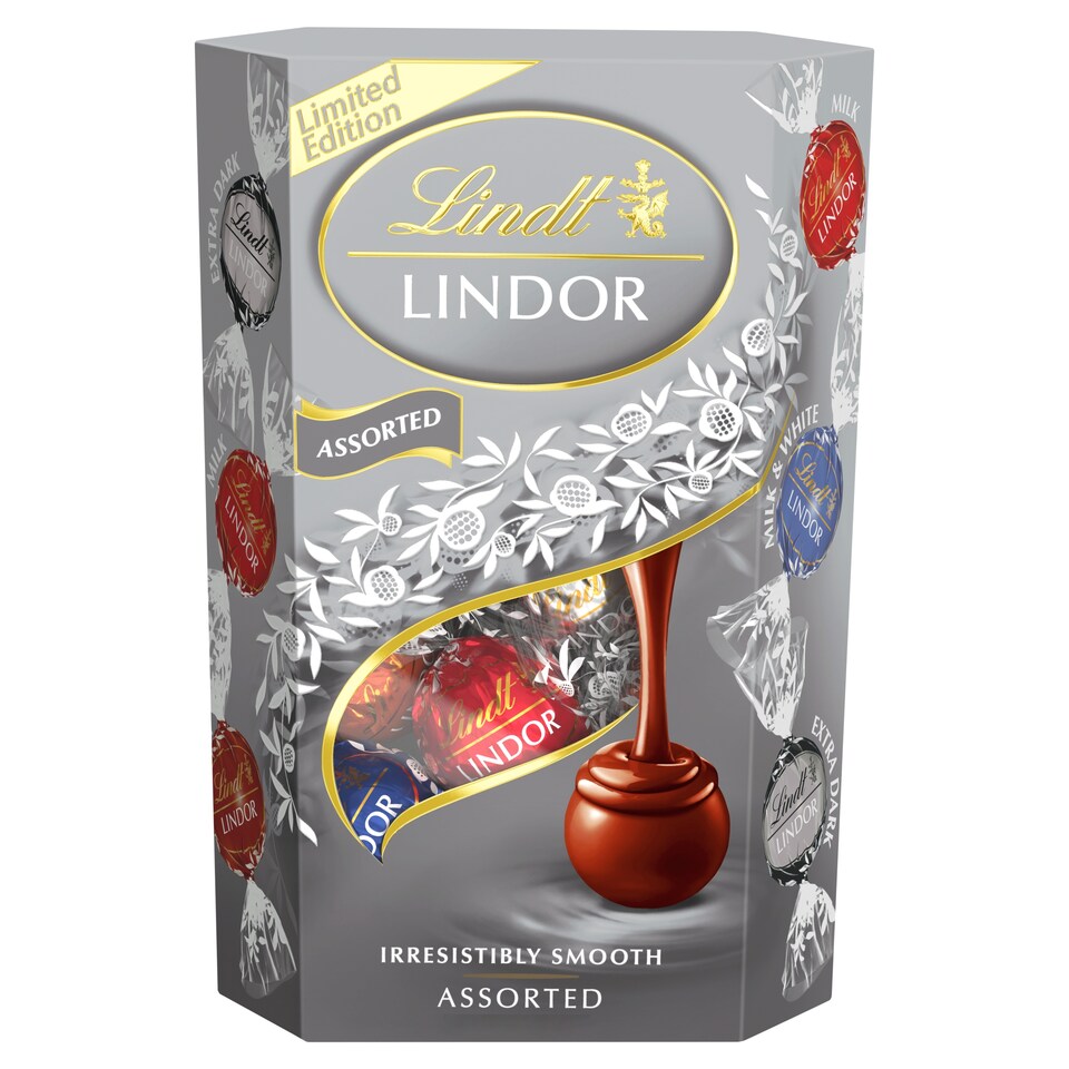 Lindt Lindor Směs mléčné a hořké čokolády s jemnou tekutou náplní 200g