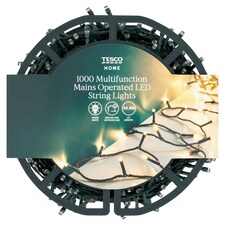 Tesco 1000 Multifunction Warm White Christmas Lights