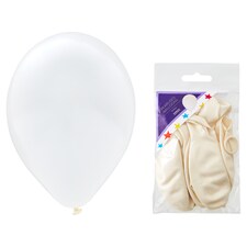 Tesco Pearlised Balloons Cream 10 Pack