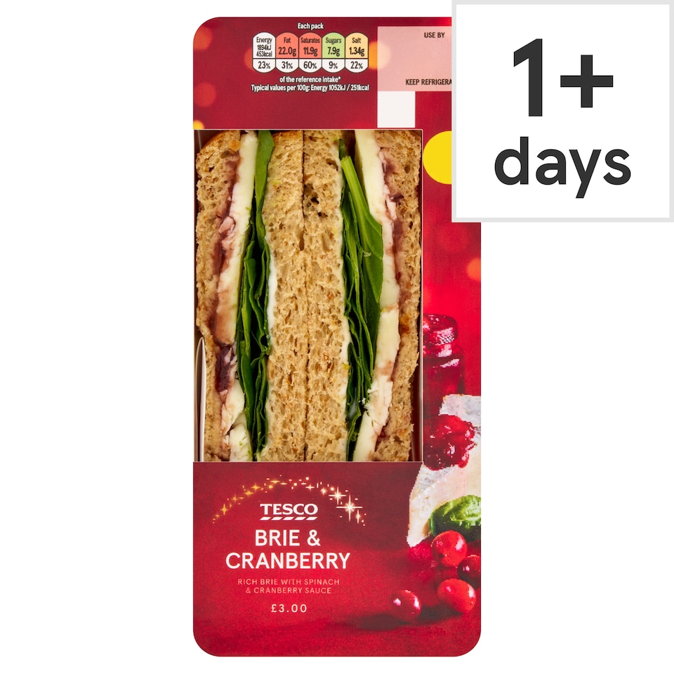 Tesco Brie & Cranberry Sandwich