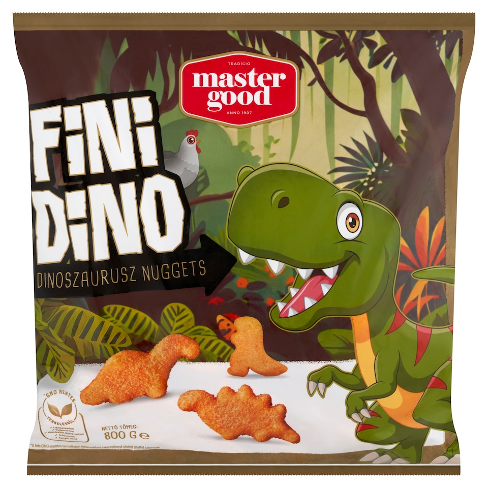 image 1 of Master Good Fini Dino Dinosaurus Nuggets Quick-Frozen Pre-Cooked Chicken Breast 800 g