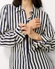 image 2 of F&F Striped Tie Waist Shirt in Multi Blue
