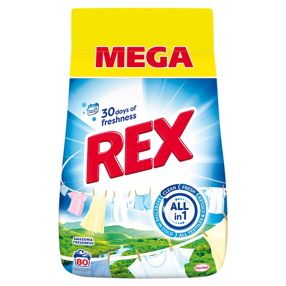 REX Amazonia Freshness Detergent 80 Washes 4.0 kg