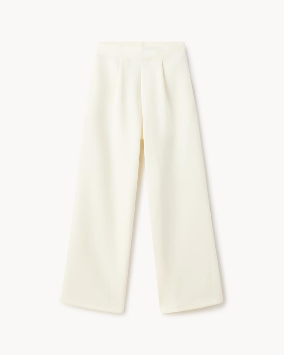 F&F Active AFTERCLASS Scuba Wide Leg Joggers in Cream