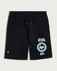 image 3 of Hype Cotton Rich Slogan Print Shorts in Black