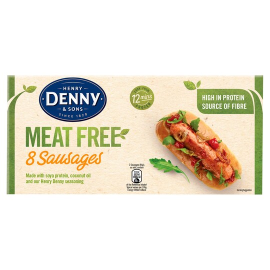 Denny 8 Meat Free Sausages 336G Tesco Groceries