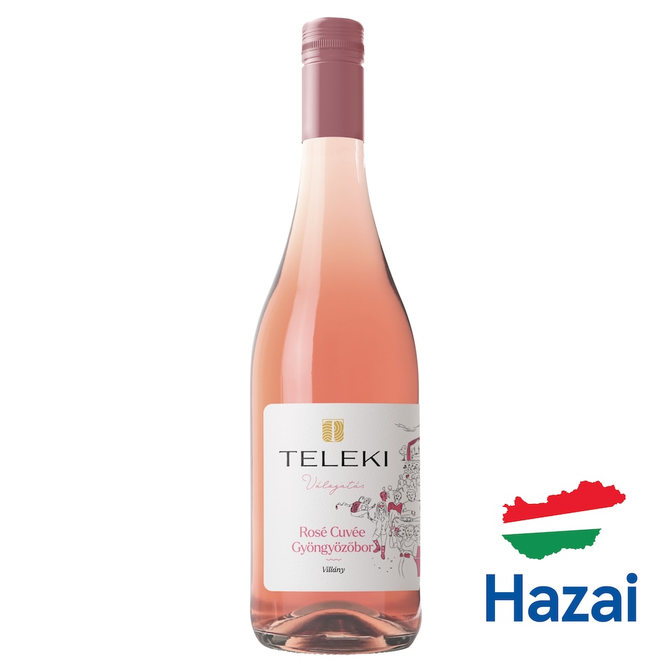 Teleki Válogatás Villányi Rosé Cuvée száraz gyöngyözőbor 12% 0,75 l