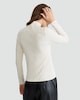 image 3 of F&F Cotton Rich Ribbed High Neck Long Sleeved Top in Cream