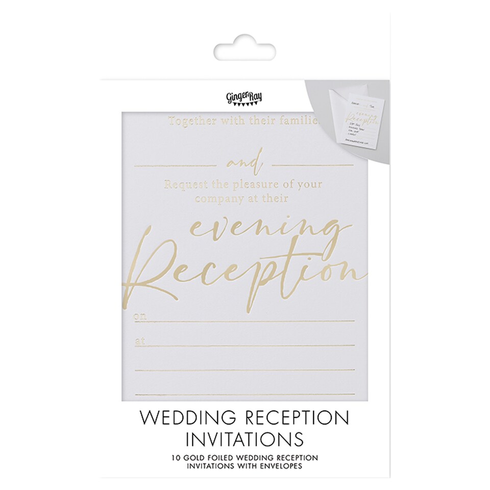Ginger Ray Reception invites with Envelope
