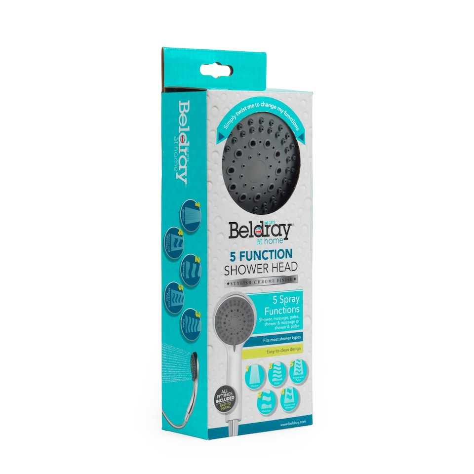 image 1 of Beldray 5 Function Shower Head Chrome