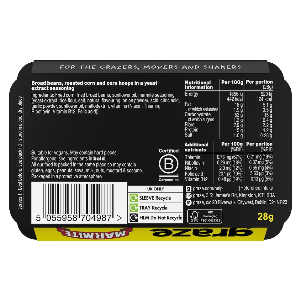 image 1 of Graze Marmite Crunch 28G