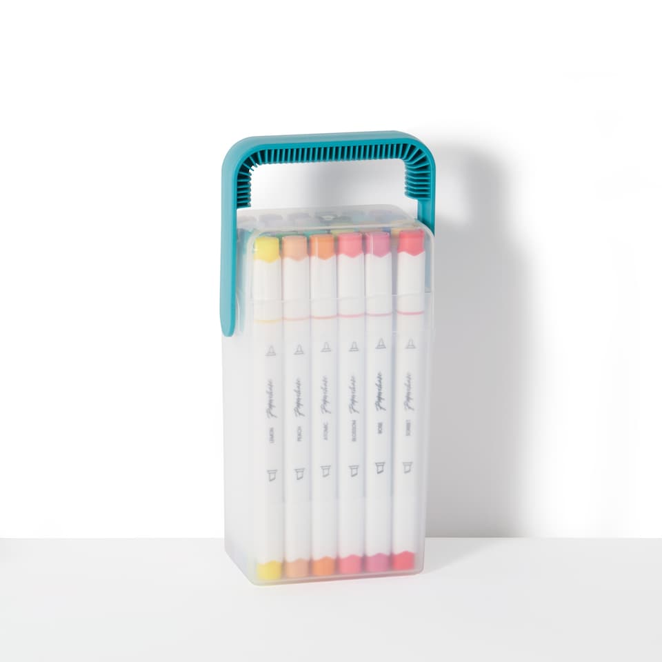 image 1 of Paperchase 24 Dual End Pastel Marker Pens
