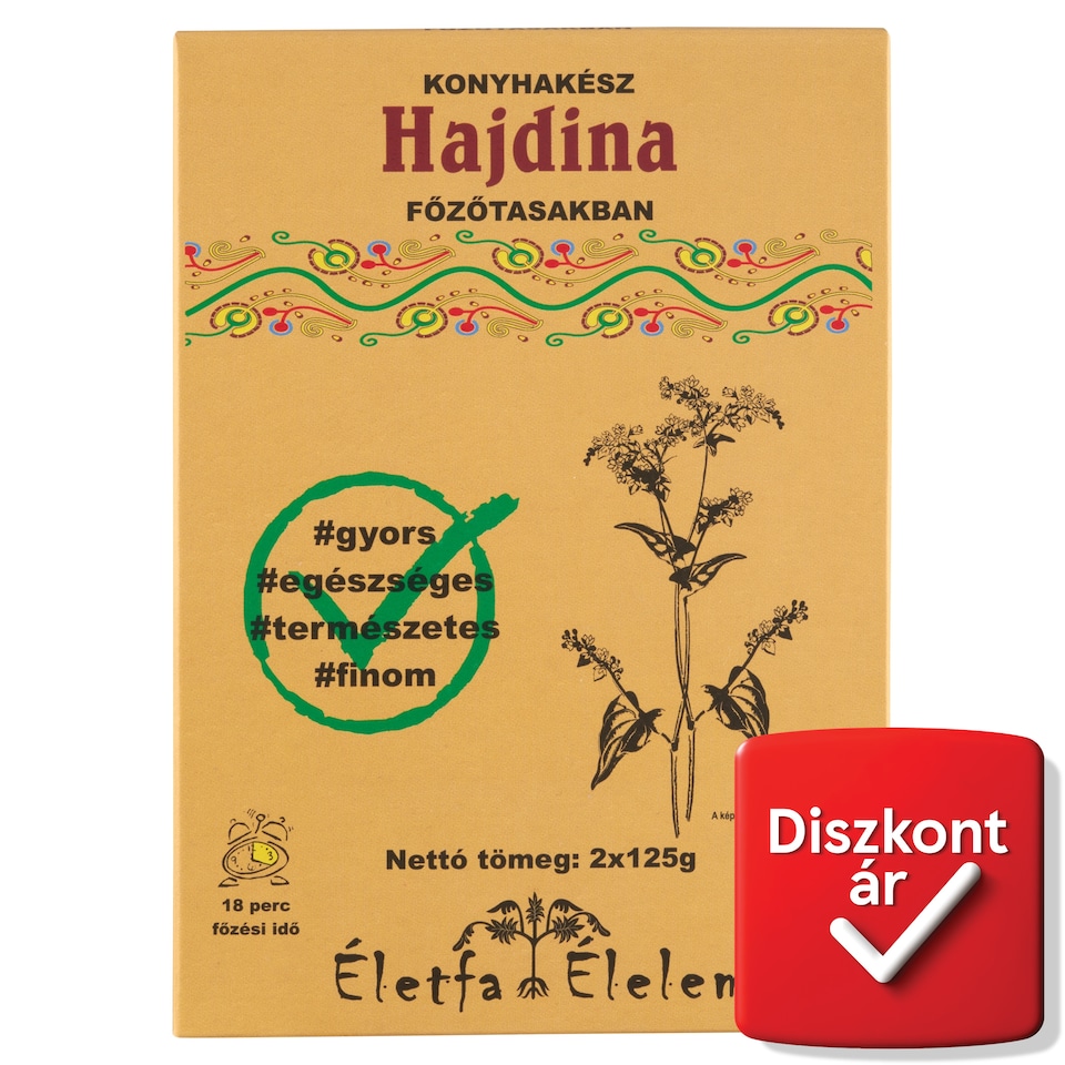Életfa Élelem konyhakész hajdina főzőtasakban 2 x 125 g