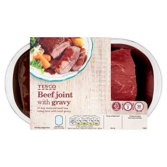 T. BEEF JOINT WITH GRAVY 500G Tesco Groceries
