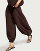 image 1 of F&F Tie Hem Balloon Trousers in Brown