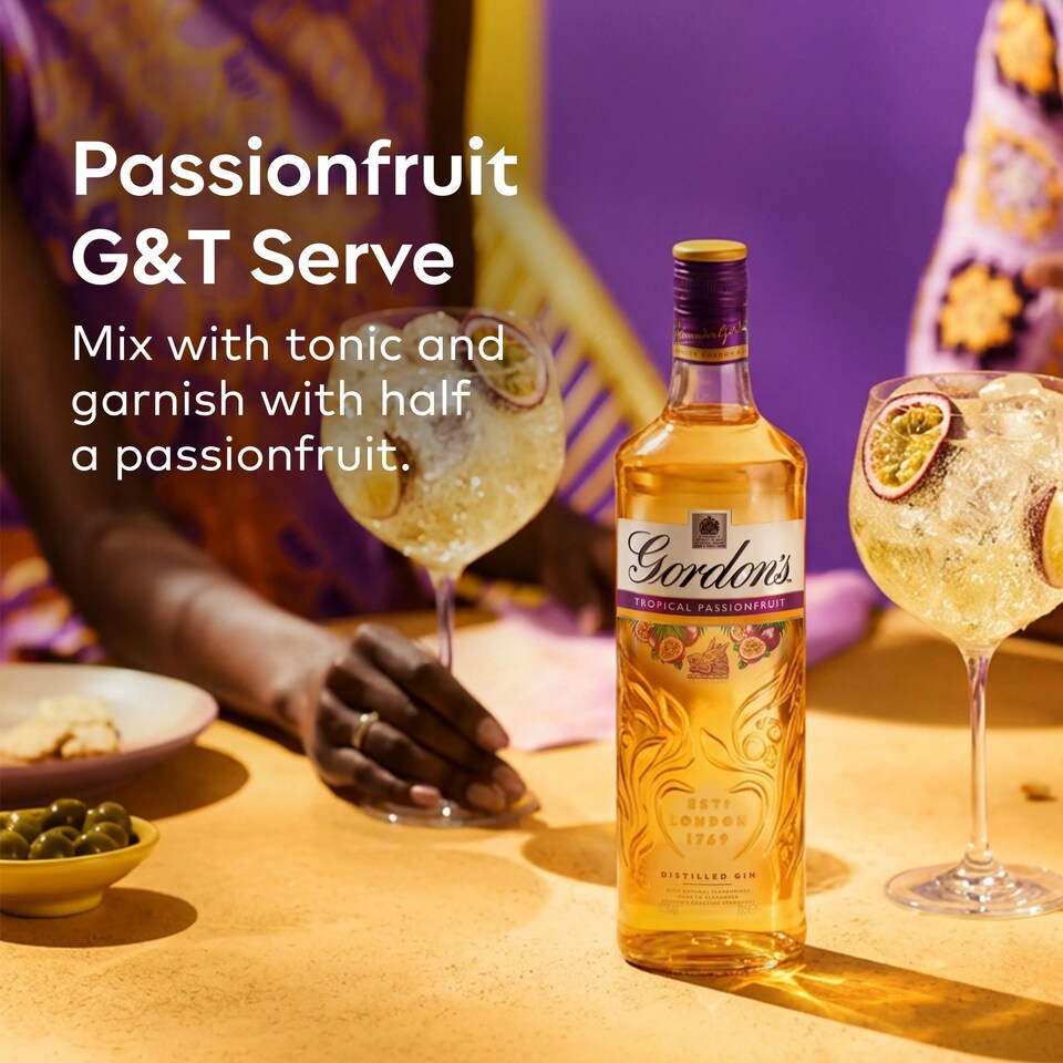 image 1 of Gordon's Tropical Passionfruit Gin Bottle 37.5% Vol 70Cl 