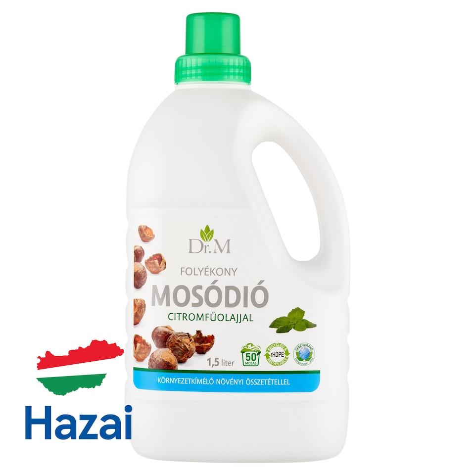 Dr. M folyékony mosódió mosáshoz citromfűolajjal 50 mosás 1,5 l  1. kép