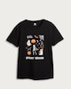 image 4 of F&F Pure Cotton Spooky Season Slogan T-Shirt in Black