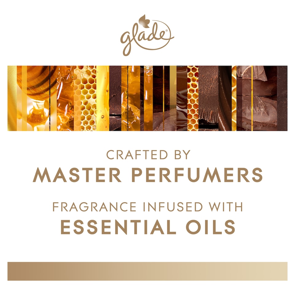 image 1 of Glade Scented Candle Indulging Honey & Chocolate 112g