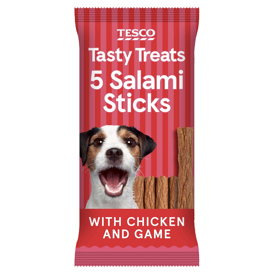 image 1 of Tesco Salami Dog Treats 5 X11g