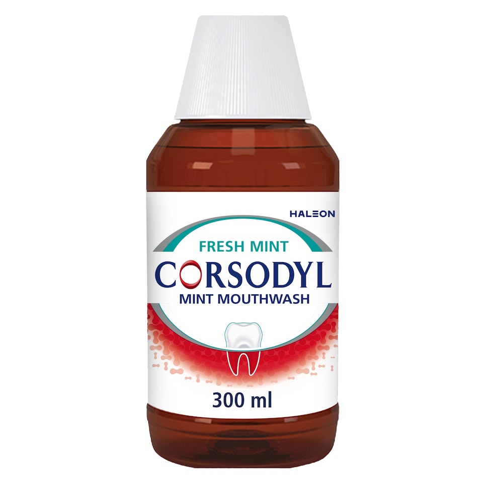 image 1 of Corsodyl Medicated Antibacterial Mouthwash Fresh Mint, 300ml
