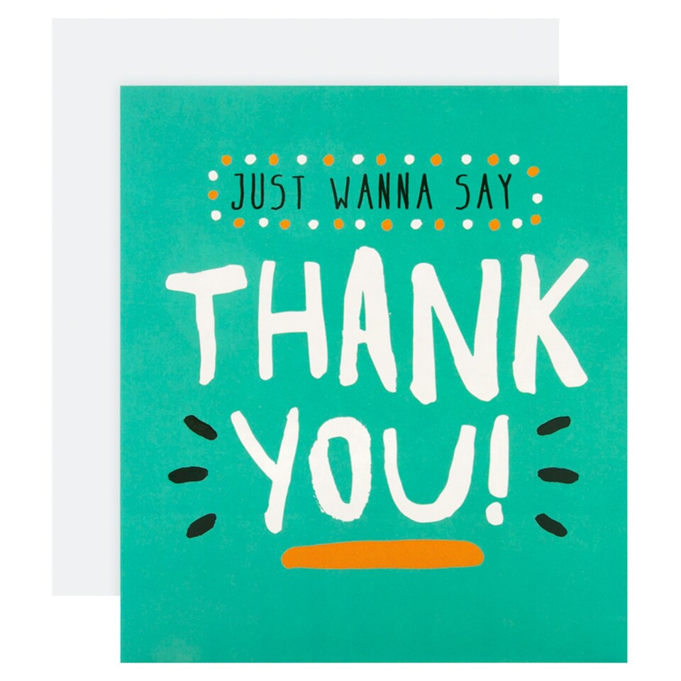 image 1 of Pigment Productions Thank You Card Just Wanna Say Thank You Blank Inside