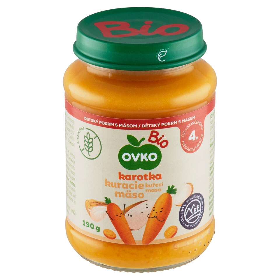 Ovko Organic Carrot Puree with Chicken 190 g