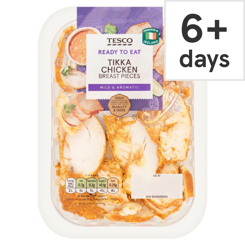 Tesco Tikka Chicken Breast Pieces 120G